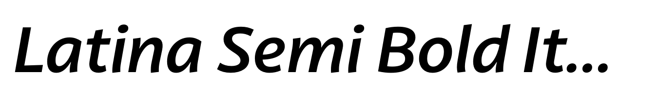 Latina Semi Bold Italic